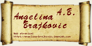 Angelina Brajković vizit kartica
